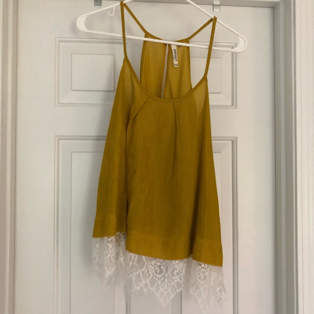 Boutique mustard yellow tank top S